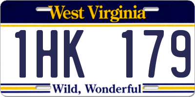 WV license plate 1HK179