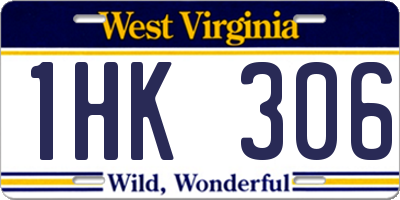 WV license plate 1HK306