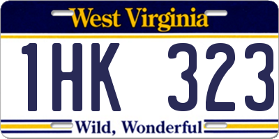 WV license plate 1HK323