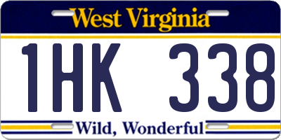 WV license plate 1HK338