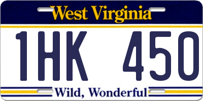 WV license plate 1HK450