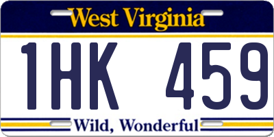 WV license plate 1HK459