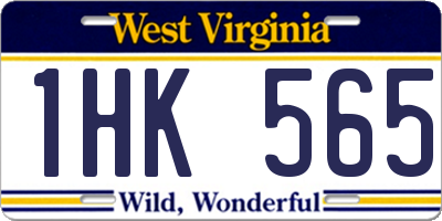 WV license plate 1HK565