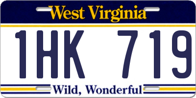 WV license plate 1HK719
