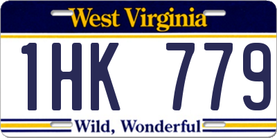 WV license plate 1HK779