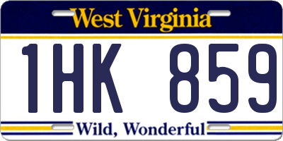 WV license plate 1HK859