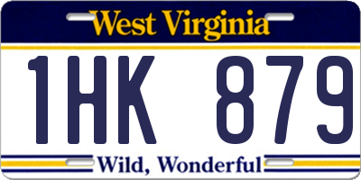 WV license plate 1HK879