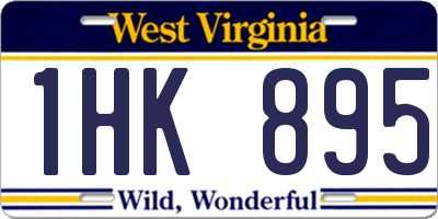 WV license plate 1HK895