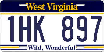 WV license plate 1HK897