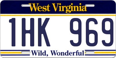 WV license plate 1HK969