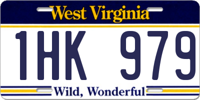 WV license plate 1HK979