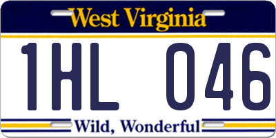 WV license plate 1HL046