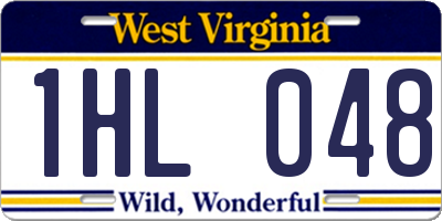 WV license plate 1HL048