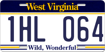 WV license plate 1HL064