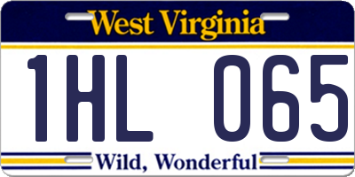WV license plate 1HL065