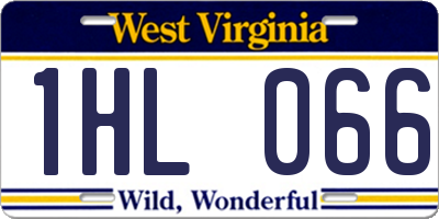 WV license plate 1HL066