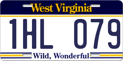 WV license plate 1HL079