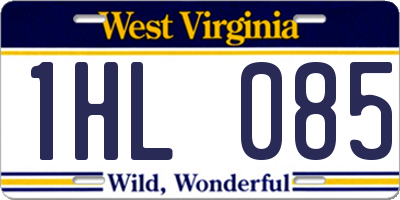 WV license plate 1HL085