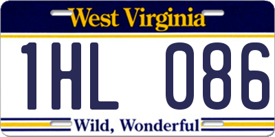 WV license plate 1HL086