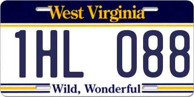WV license plate 1HL088