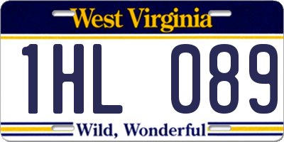 WV license plate 1HL089