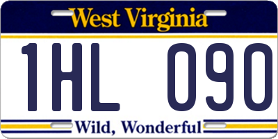 WV license plate 1HL090