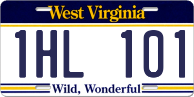 WV license plate 1HL101