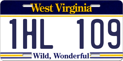 WV license plate 1HL109