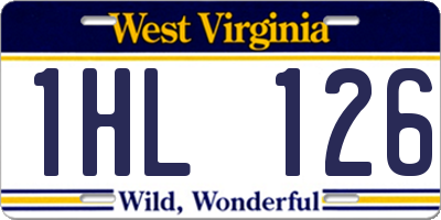 WV license plate 1HL126