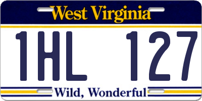 WV license plate 1HL127