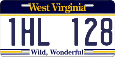 WV license plate 1HL128