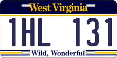 WV license plate 1HL131