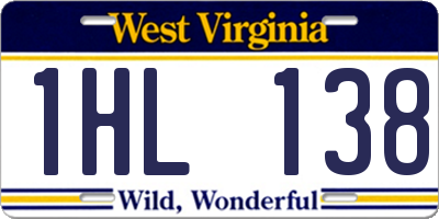 WV license plate 1HL138