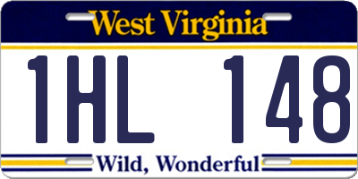 WV license plate 1HL148