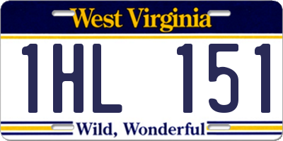 WV license plate 1HL151