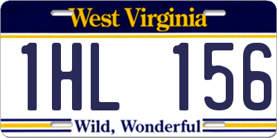 WV license plate 1HL156