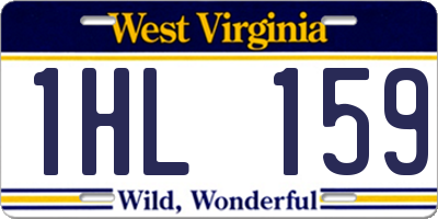 WV license plate 1HL159