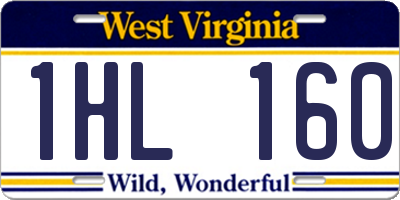 WV license plate 1HL160