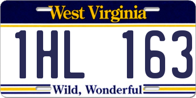 WV license plate 1HL163