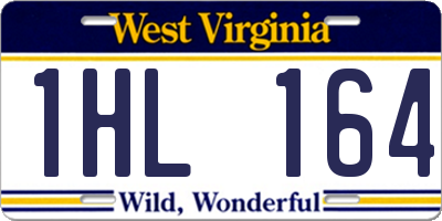 WV license plate 1HL164