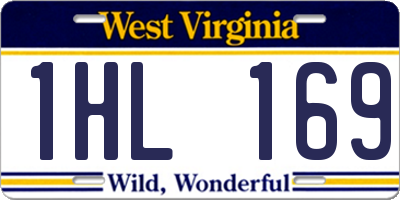 WV license plate 1HL169