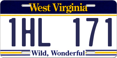 WV license plate 1HL171