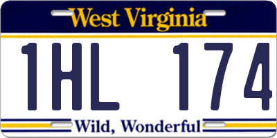 WV license plate 1HL174