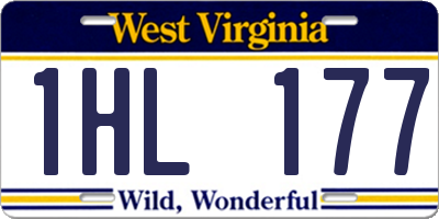 WV license plate 1HL177