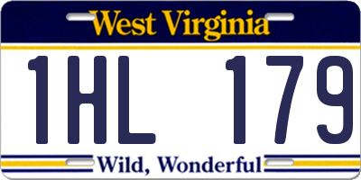WV license plate 1HL179