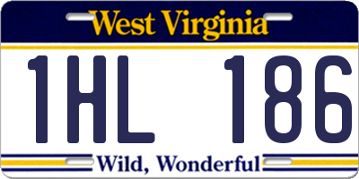 WV license plate 1HL186