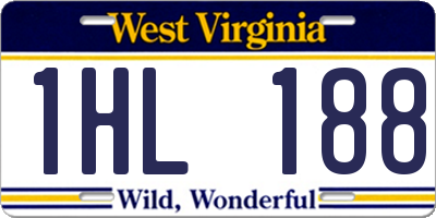 WV license plate 1HL188