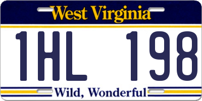 WV license plate 1HL198
