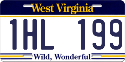 WV license plate 1HL199