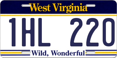 WV license plate 1HL220